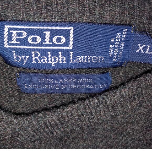 Polo Ralph Lauren Lambswool Green Crew Neck‎ Sweater Size XL - Picture 2 of 5